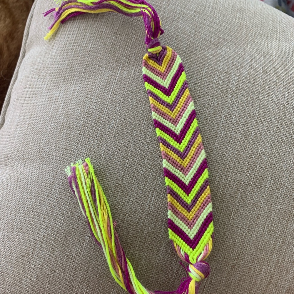 Neon Chevron Braided Bracelet